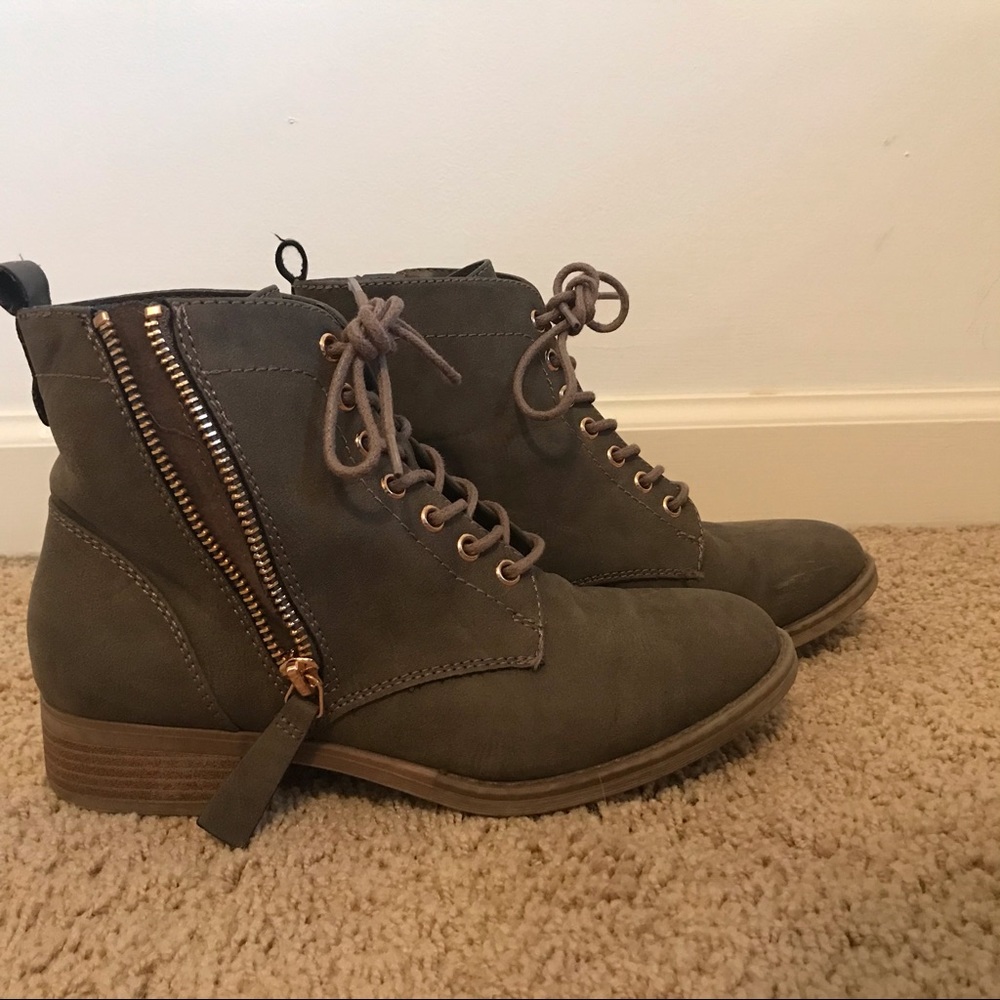 Gray boots